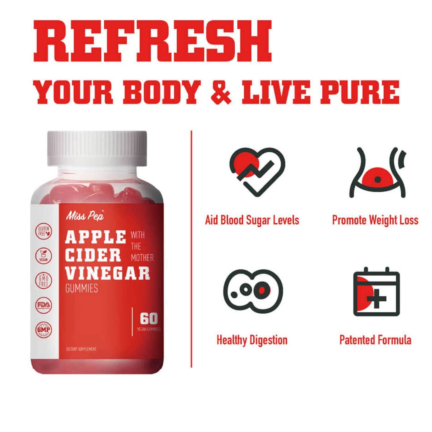 Misspep Apple Cider Vinegar Gummies