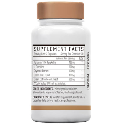 Misspep Forskolin Fat Burning Capsules with 5 Ingredients for Weight Loss