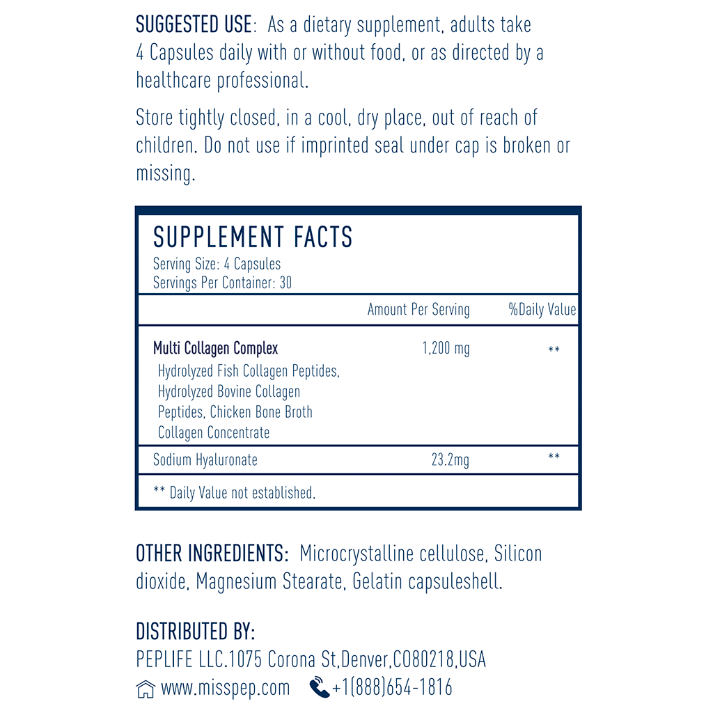 Misspep Hydrolyzed Collagen Peptide Capsules