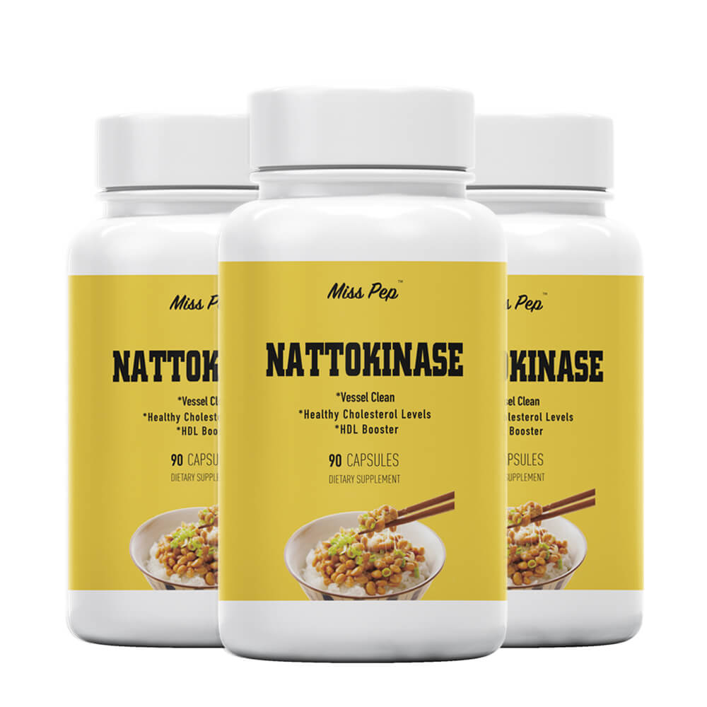 Misspep Nattokinase Supplement 4000 FU Per Serving Vascular Clean and HDL Booster, 90 Capsules