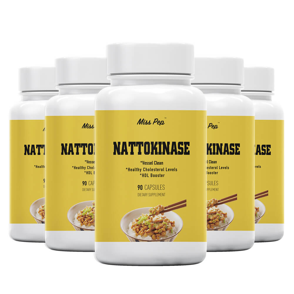 Misspep Nattokinase Supplement 4000 FU Per Serving Vascular Clean and HDL Booster, 90 Capsules