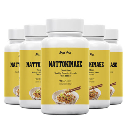 Misspep Nattokinase Supplement 4000 FU Per Serving Vascular Clean and HDL Booster, 90 Capsules